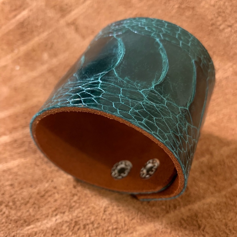 Leather/suede cuff bracelet
